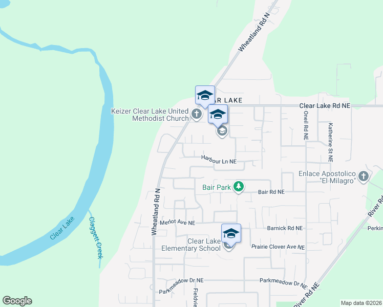 map of restaurants, bars, coffee shops, grocery stores, and more near 838 Rupp Avenue Northeast in Keizer