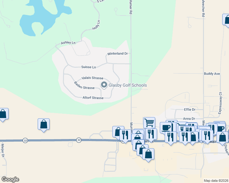 map of restaurants, bars, coffee shops, grocery stores, and more near 268-284 Altorf Strasse in Gaylord