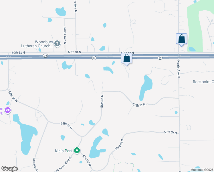 map of restaurants, bars, coffee shops, grocery stores, and more near 9747 55th Street North in Lake Elmo