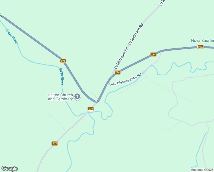 map of restaurants, bars, coffee shops, grocery stores, and more near 343 Highway 224 in Gays River