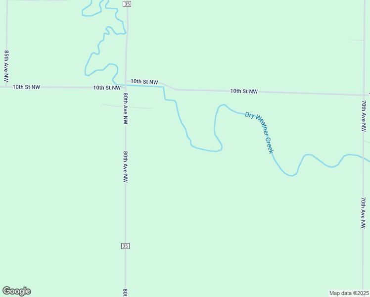 map of restaurants, bars, coffee shops, grocery stores, and more near 190 80th Avenue Northwest in Montevideo