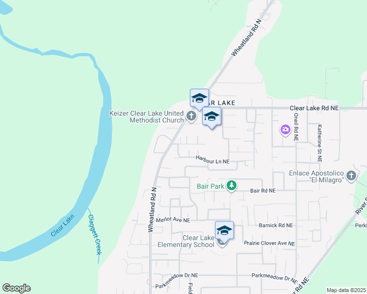 map of restaurants, bars, coffee shops, grocery stores, and more near 838 Rupp Avenue Northeast in Keizer