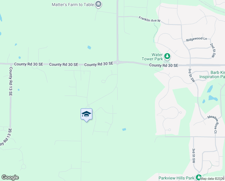 map of restaurants, bars, coffee shops, grocery stores, and more near Darrow Avenue in Delano