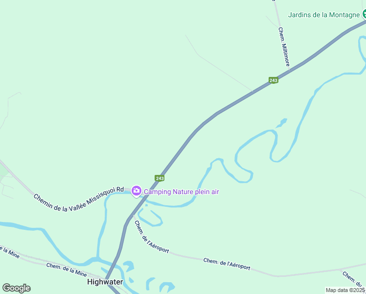 map of restaurants, bars, coffee shops, grocery stores, and more near 157 Québec 243 in Mansonville