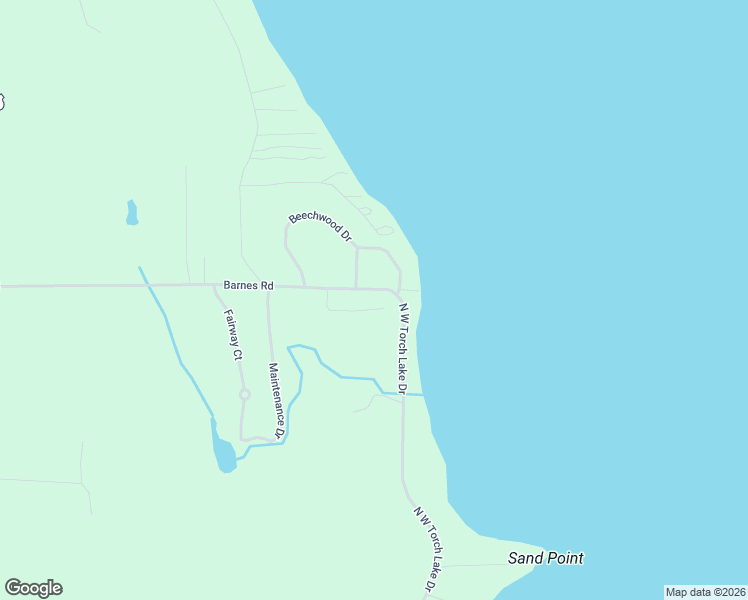 map of restaurants, bars, coffee shops, grocery stores, and more near 11094 Barnes Road in Kewadin