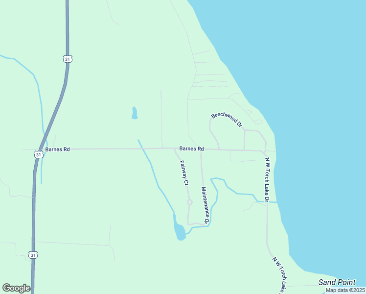 map of restaurants, bars, coffee shops, grocery stores, and more near 10951-11147 Barnes Rd in Kewadin