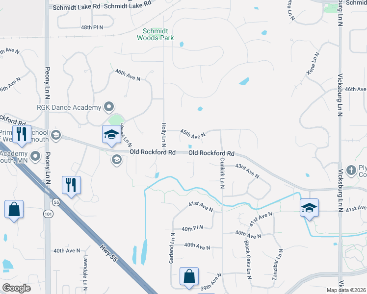 map of restaurants, bars, coffee shops, grocery stores, and more near in Plymouth