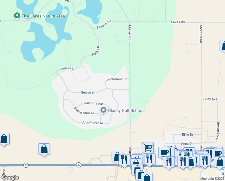map of restaurants, bars, coffee shops, grocery stores, and more near 268 Altorf Strasse in Gaylord