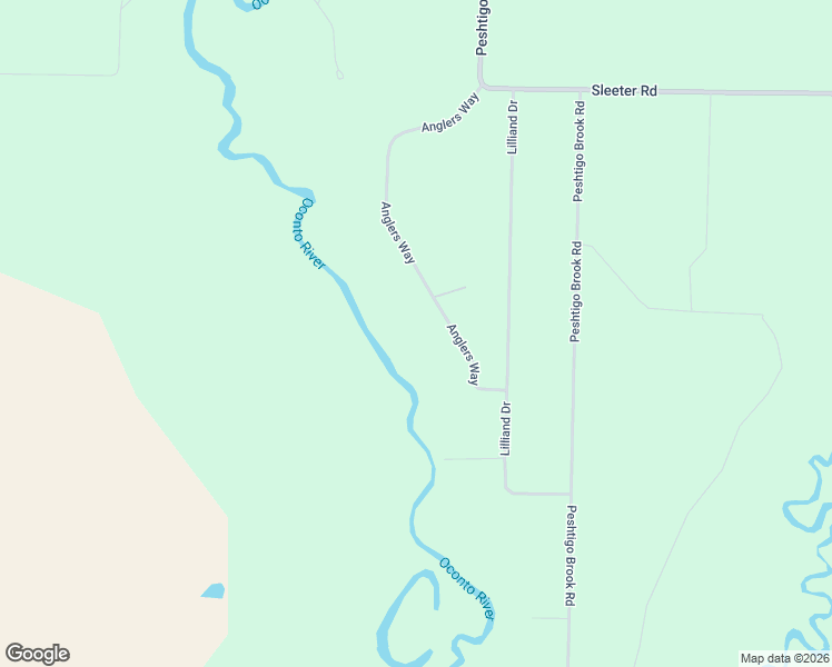 map of restaurants, bars, coffee shops, grocery stores, and more near 9933 Anglers Way in Suring