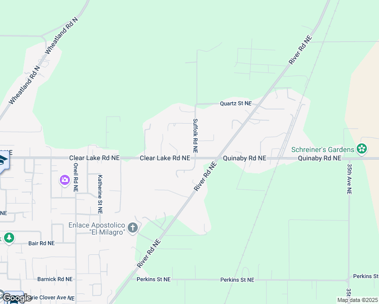 map of restaurants, bars, coffee shops, grocery stores, and more near 8059 Suffolk Road Northeast in Keizer