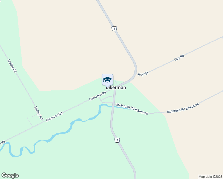 map of restaurants, bars, coffee shops, grocery stores, and more near 11457 Cameron Road in Inkerman