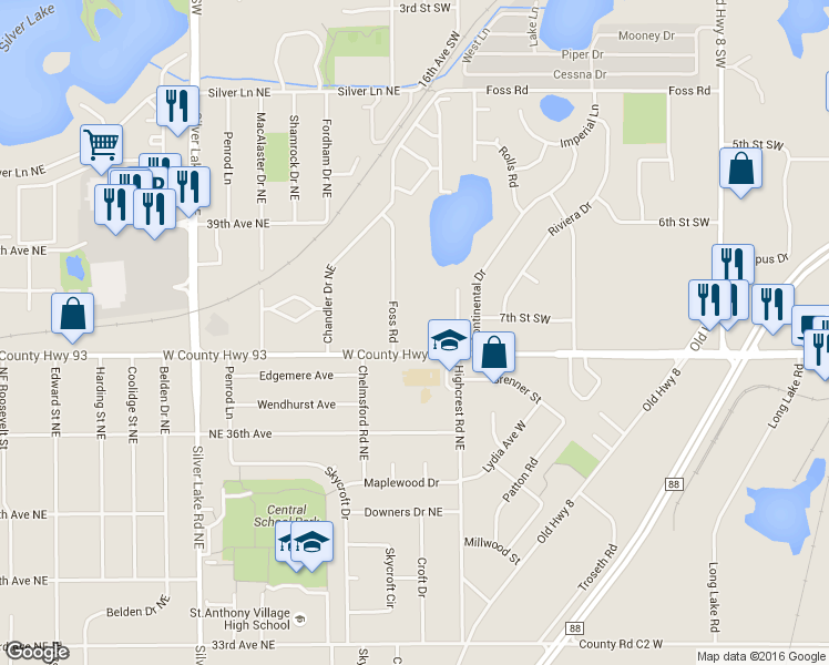 map of restaurants, bars, coffee shops, grocery stores, and more near 3523 37th Avenue Northeast in Minneapolis