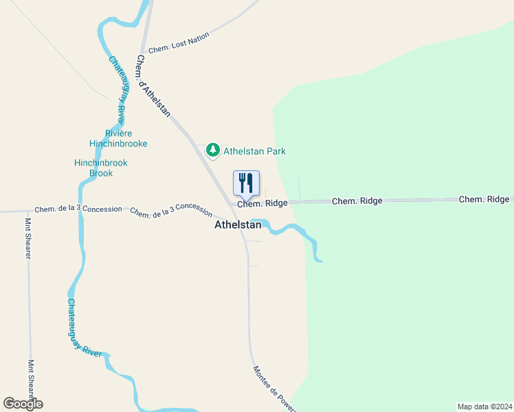 map of restaurants, bars, coffee shops, grocery stores, and more near 36 Chemin Ridge in Hinchinbrooke