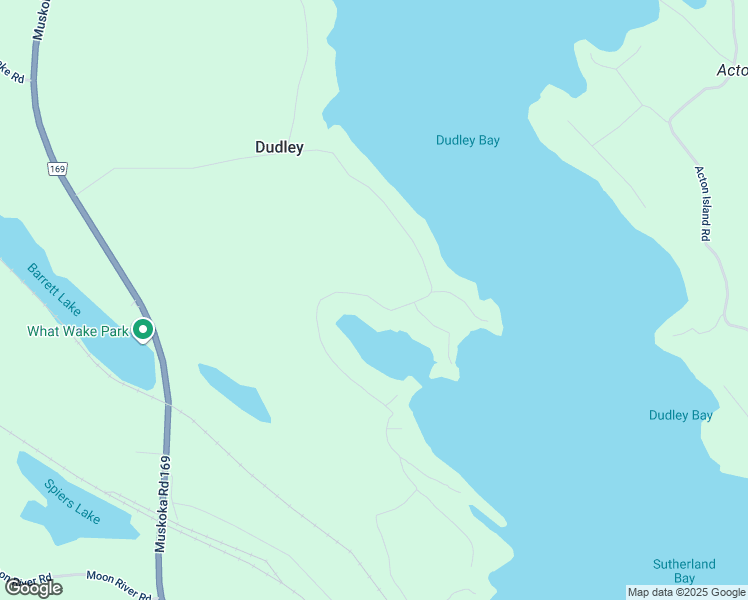 map of restaurants, bars, coffee shops, grocery stores, and more near Dudley Road in Muskoka District Municipality