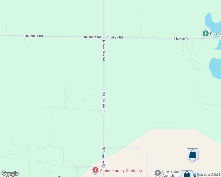 map of restaurants, bars, coffee shops, grocery stores, and more near 645 North Townline Road in Gaylord