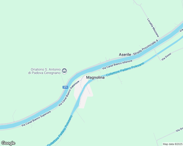map of restaurants, bars, coffee shops, grocery stores, and more near 20 Via Canal Bianco Inferiore in Magnolina