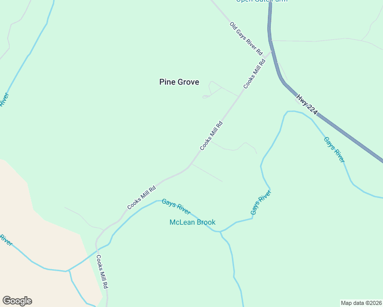 map of restaurants, bars, coffee shops, grocery stores, and more near 349 Cooks Mill Road in Pine Grove