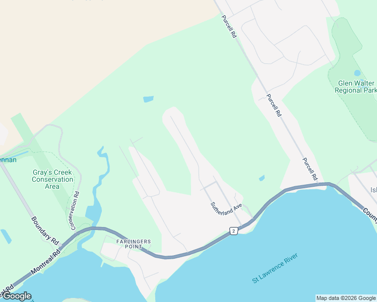 map of restaurants, bars, coffee shops, grocery stores, and more near 6668 Sutherland Avenue in Cornwall