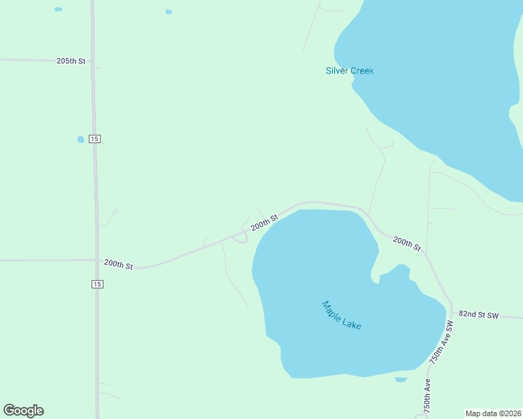 map of restaurants, bars, coffee shops, grocery stores, and more near 74462 200th Street in Dassel