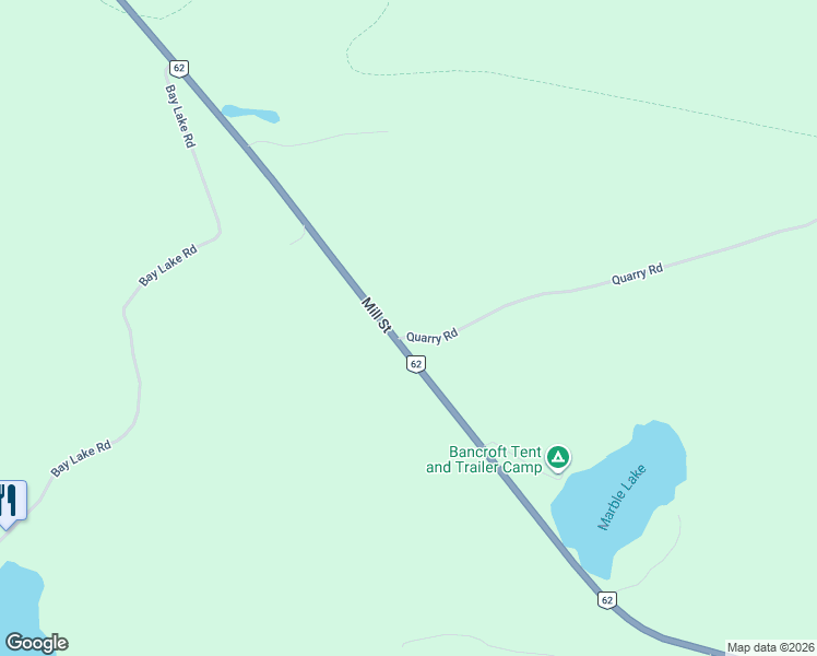 map of restaurants, bars, coffee shops, grocery stores, and more near 17 Quarry Road in Bancroft