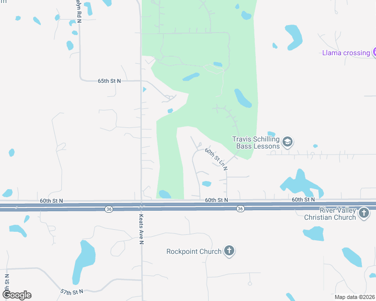 map of restaurants, bars, coffee shops, grocery stores, and more near 6210 Kelvin Avenue North in Stillwater