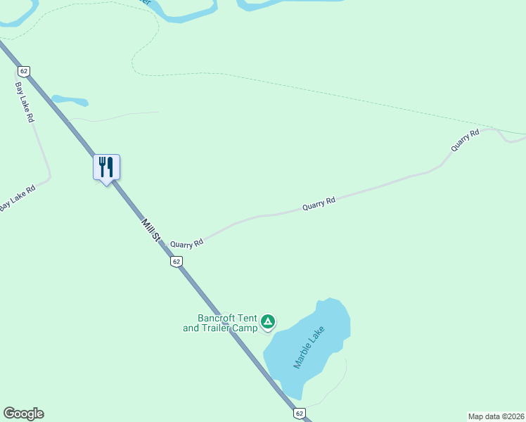 map of restaurants, bars, coffee shops, grocery stores, and more near 112 Quarry Road in Bancroft