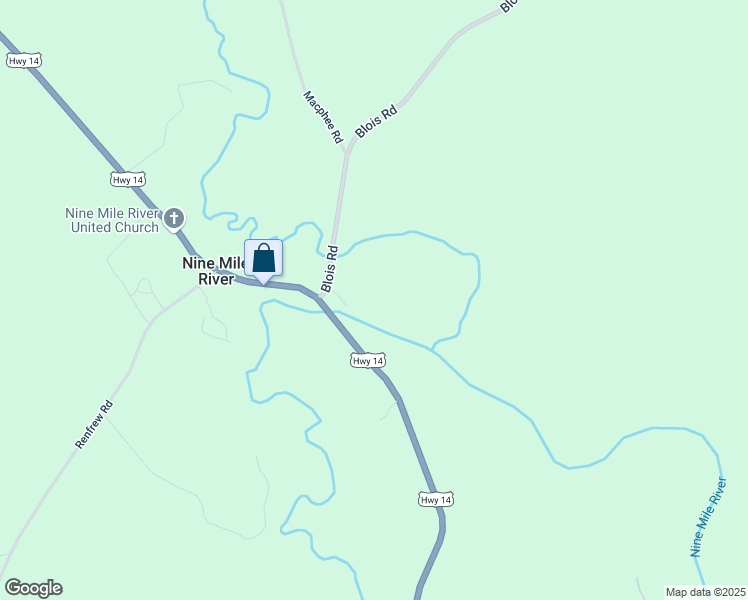 map of restaurants, bars, coffee shops, grocery stores, and more near 10 Blois Road in Nine Mile River