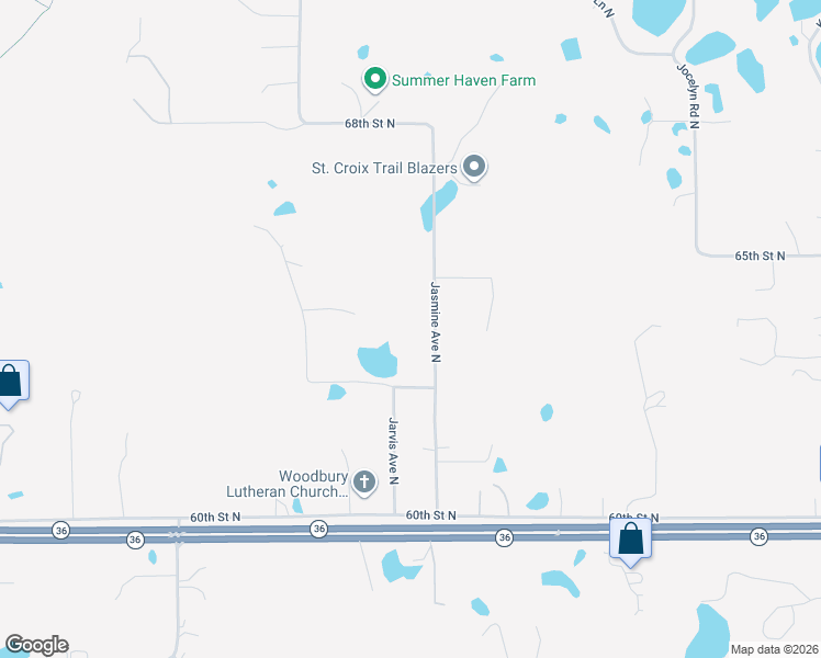 map of restaurants, bars, coffee shops, grocery stores, and more near 6300 Jasmine Avenue North in Stillwater