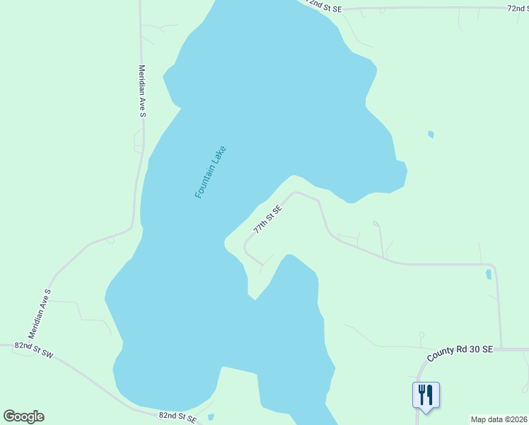 map of restaurants, bars, coffee shops, grocery stores, and more near 370 77th Street Southeast in Delano