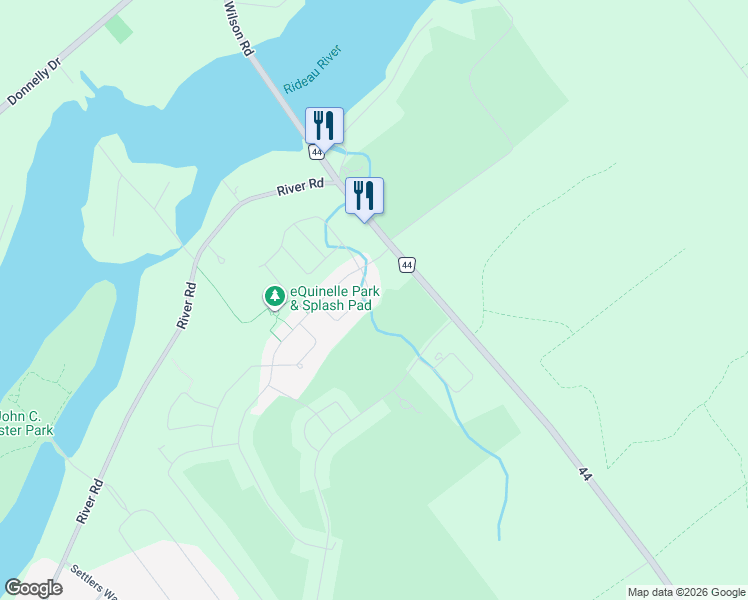 map of restaurants, bars, coffee shops, grocery stores, and more near 170 Bonnyley Crescent in Kemptville
