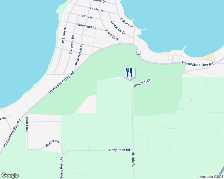 map of restaurants, bars, coffee shops, grocery stores, and more near 7643 Hillside Road in Egg Harbor