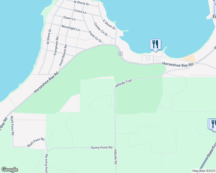 7643 Hillside Road, Egg Harbor WI Walk Score