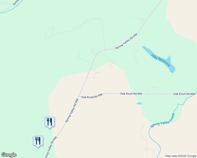 map of restaurants, bars, coffee shops, grocery stores, and more near 7500 Spring Valley Road Northwest in Salem