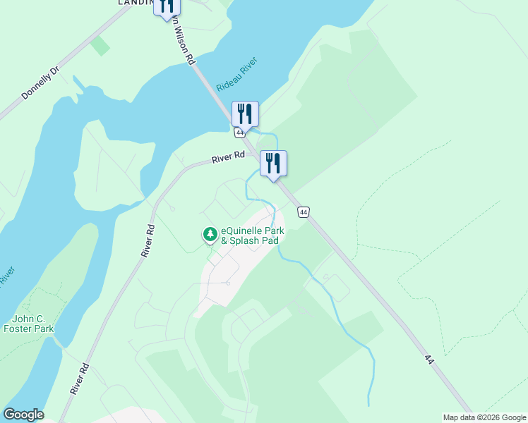 map of restaurants, bars, coffee shops, grocery stores, and more near 111 Royal Landing Gate in Kemptville
