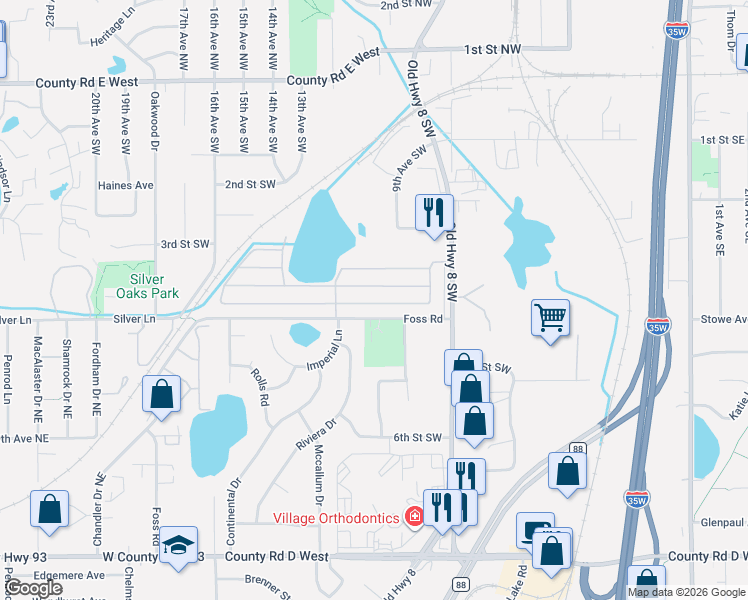 map of restaurants, bars, coffee shops, grocery stores, and more near 1071 Piper Drive in New Brighton
