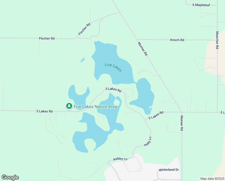 map of restaurants, bars, coffee shops, grocery stores, and more near 1945 5 Lakes Road in Gaylord