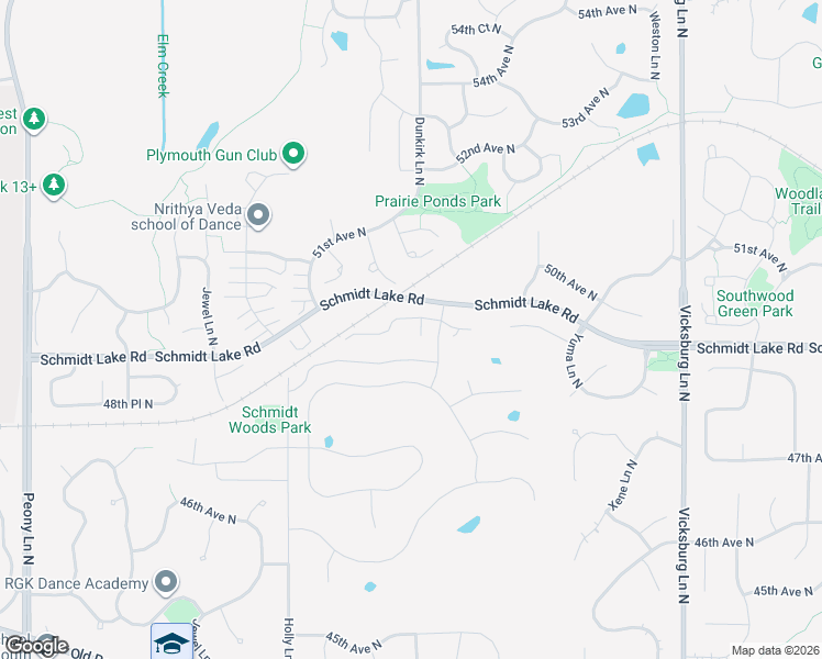 map of restaurants, bars, coffee shops, grocery stores, and more near 16717 49th Place North in Minneapolis