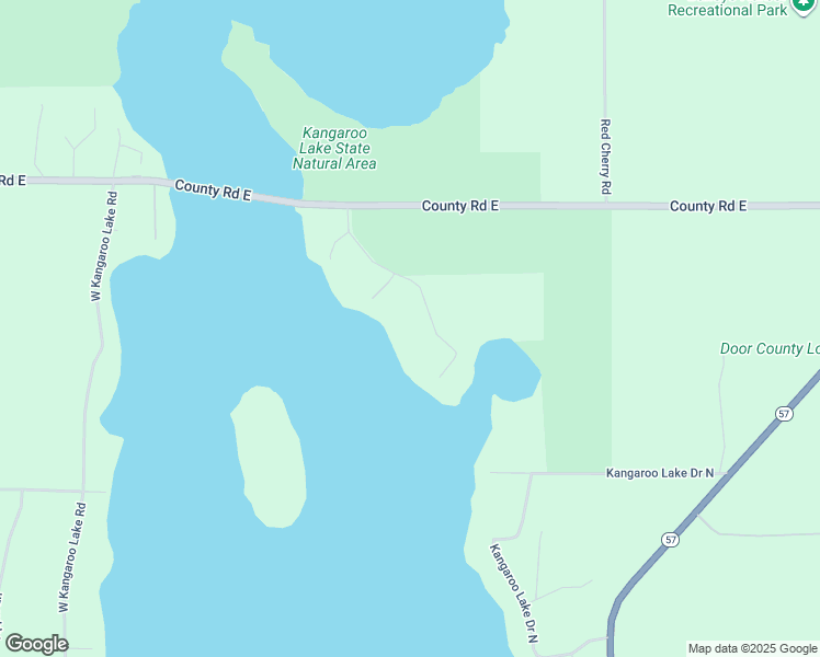 map of restaurants, bars, coffee shops, grocery stores, and more near 7641 Elm Point Road in Baileys Harbor