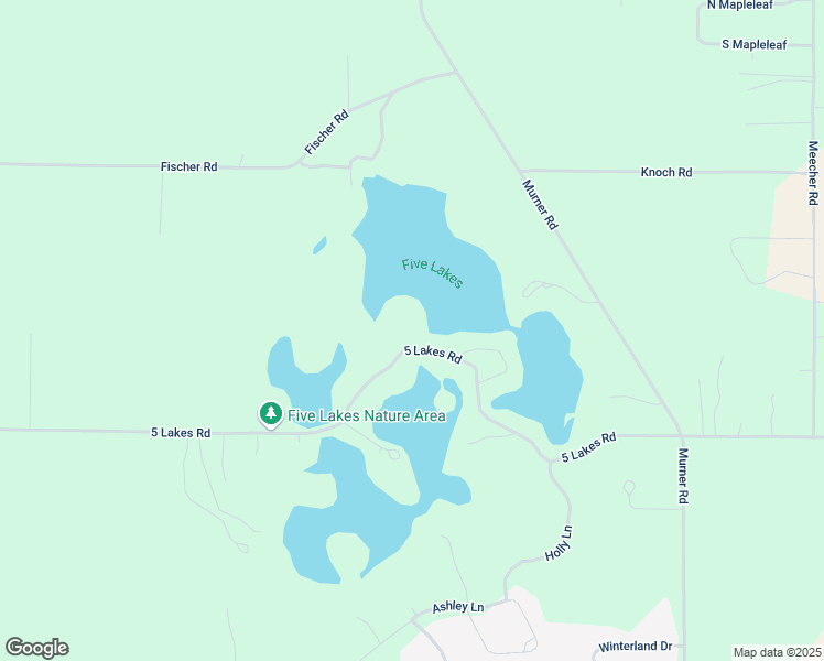 map of restaurants, bars, coffee shops, grocery stores, and more near 1945 5 Lakes Road in Gaylord