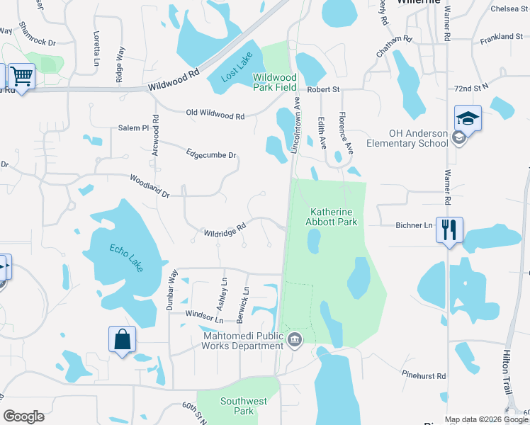 map of restaurants, bars, coffee shops, grocery stores, and more near 51 Wildridge Road in Saint Paul