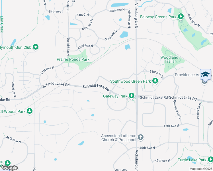 map of restaurants, bars, coffee shops, grocery stores, and more near 16261 50th Avenue North in Plymouth