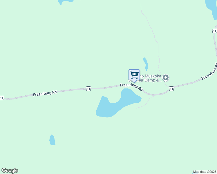 map of restaurants, bars, coffee shops, grocery stores, and more near 1731 Fraserburg Road in Bracebridge