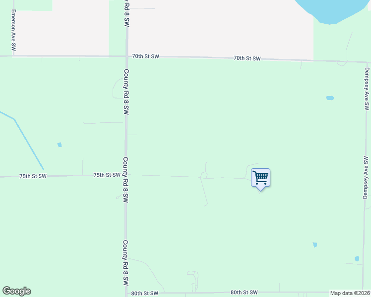 map of restaurants, bars, coffee shops, grocery stores, and more near 3676 75th Street Southwest in Waverly