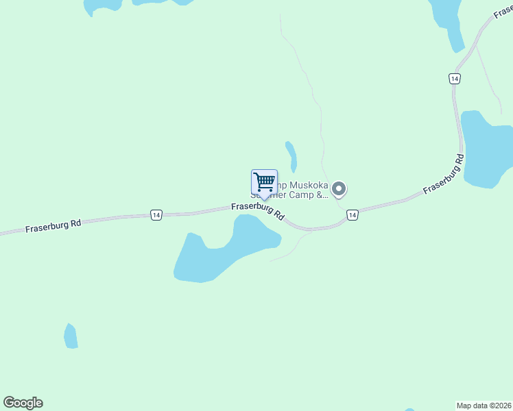 map of restaurants, bars, coffee shops, grocery stores, and more near 1739 Fraserburg Road in Bracebridge