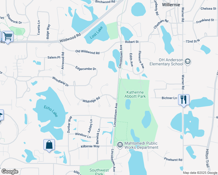 map of restaurants, bars, coffee shops, grocery stores, and more near 788 Woodridge Court in Saint Paul