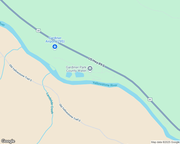 map of restaurants, bars, coffee shops, grocery stores, and more near 1 Airport Road in Gardiner