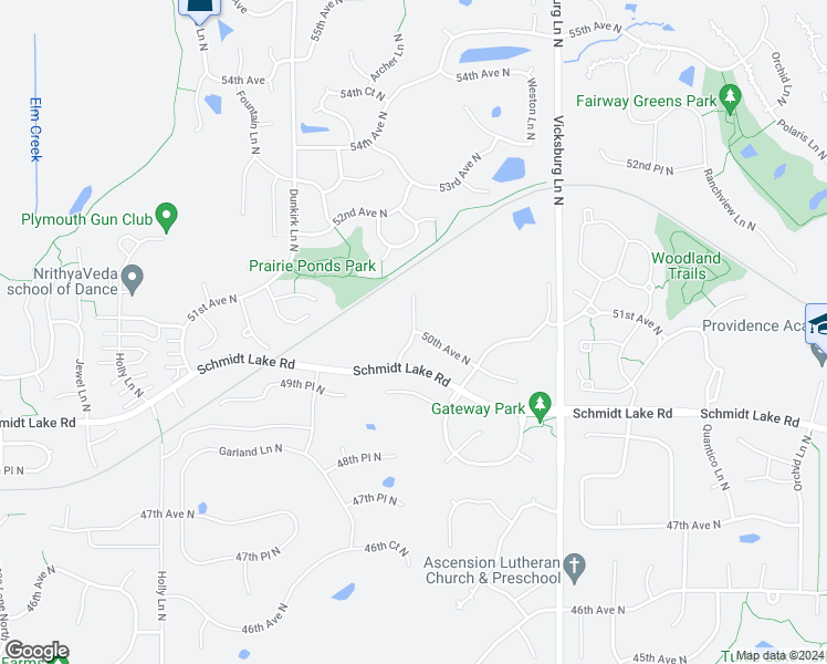 map of restaurants, bars, coffee shops, grocery stores, and more near 16321 50th Avenue North in Plymouth