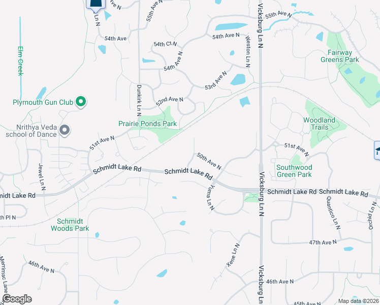 map of restaurants, bars, coffee shops, grocery stores, and more near 5021 Archer Lane North in Plymouth