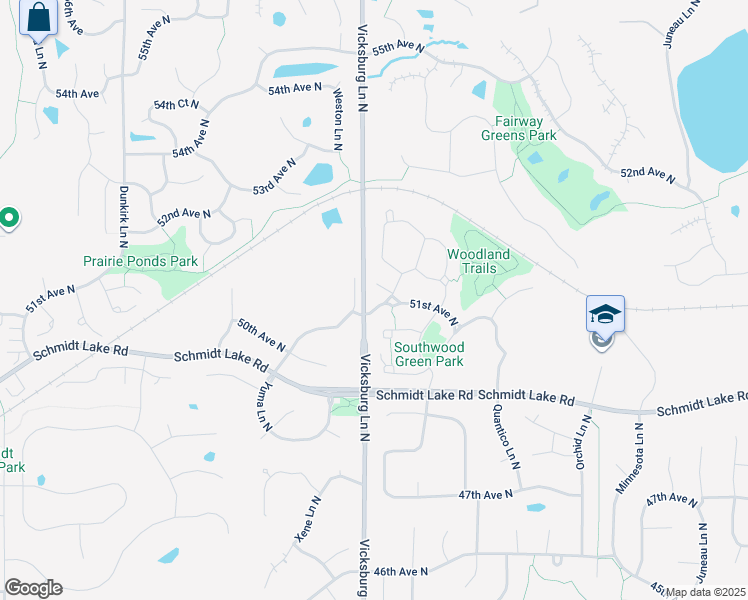 map of restaurants, bars, coffee shops, grocery stores, and more near 15810 51st Avenue North in Minneapolis