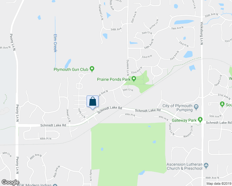 map of restaurants, bars, coffee shops, grocery stores, and more near 5072 Everest Lane North in Plymouth